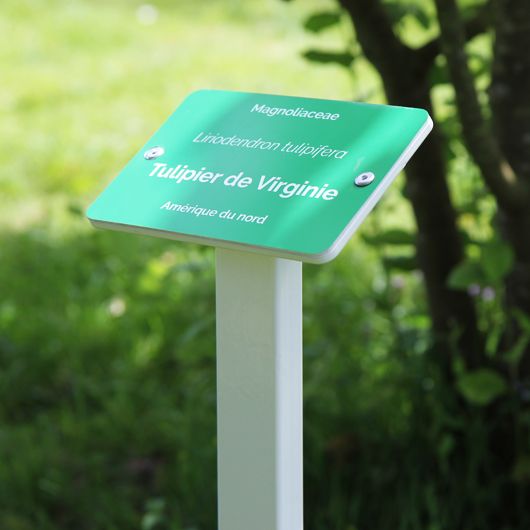 plaque arboretum sur piquet