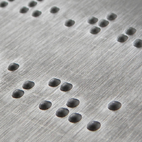 plaque en braille en inox