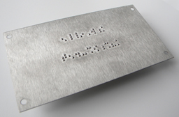 signalétique braille en inox