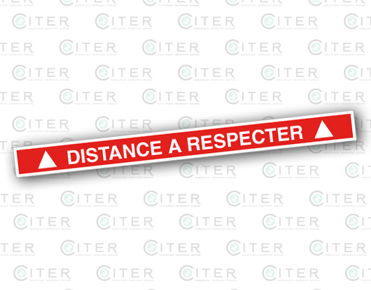 autocollant distance à respecter