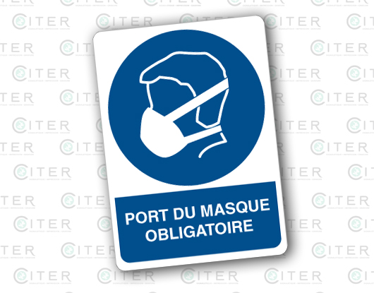 autocollant port du masque obligatoire