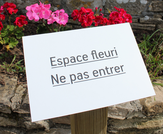 plaque espace vert