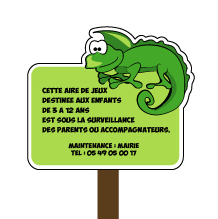 panneau aire de jeux
