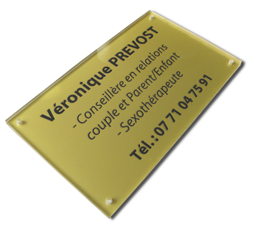 plaque professionnelle