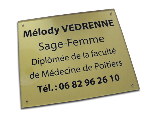 plaque professionnelle