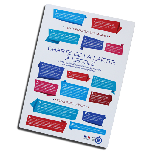 panneau charte de la laicité à l'école