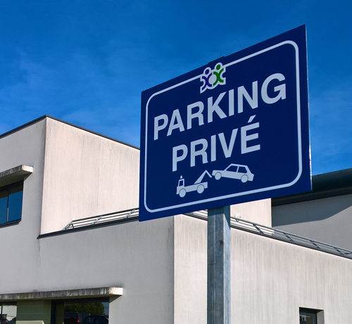 Panneau parking privé