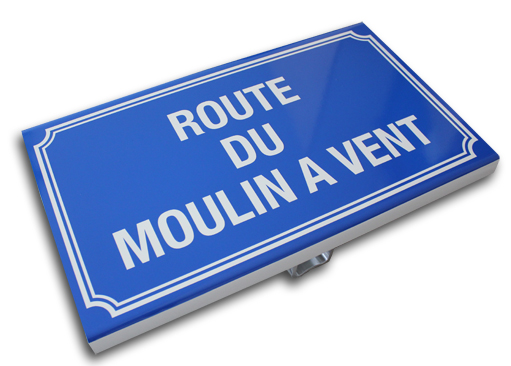 Plaque de rue extérieur en alu laqué - Direct Signalétique