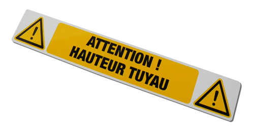 panneau attention tuyau