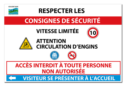 panneau consignes de securite